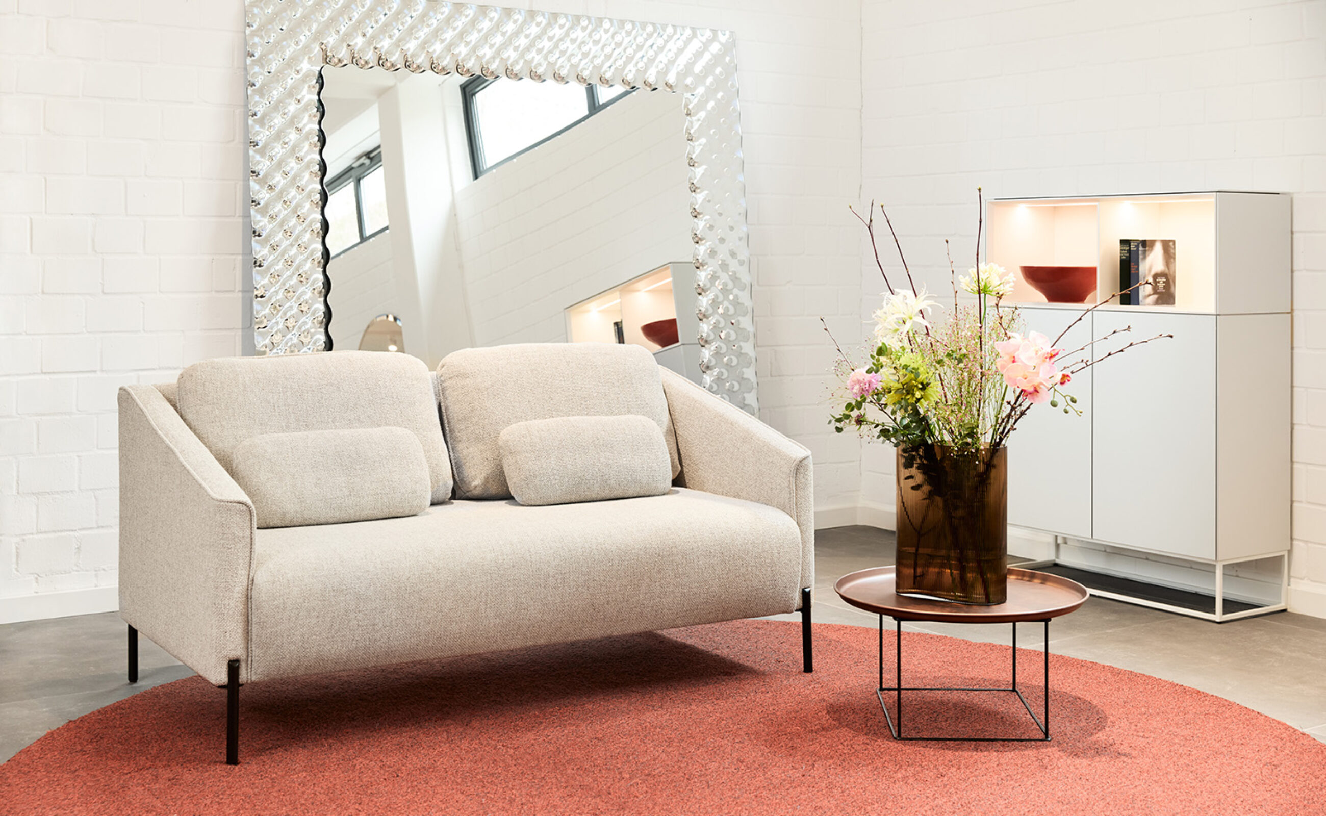 Photo of a 2-seater by Werther with our fabric Taro.